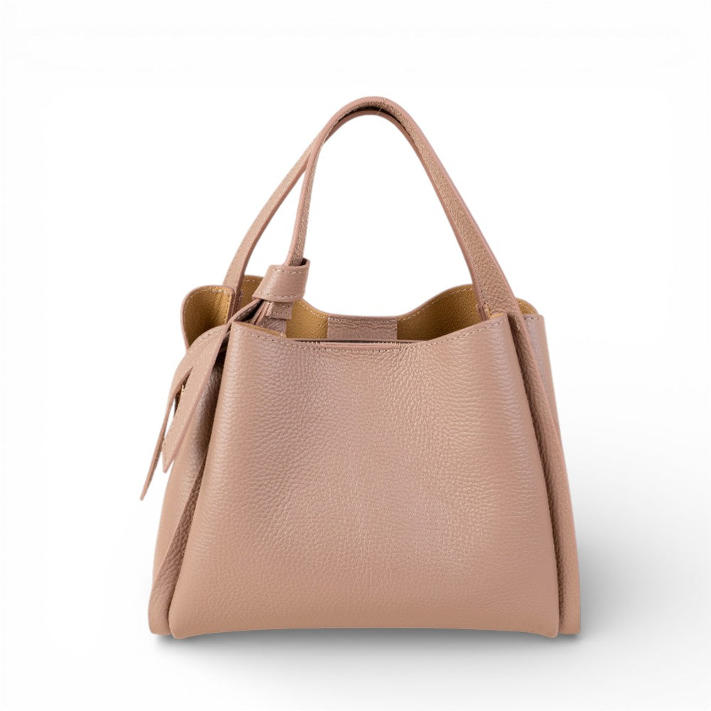 BORSA A MANO CON TRE SCOMPARTI INTERNI E TRACOLLA