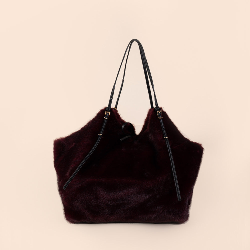 BORSA  A SPALLA DOUBLE FACE IN ECOPELLICCIA