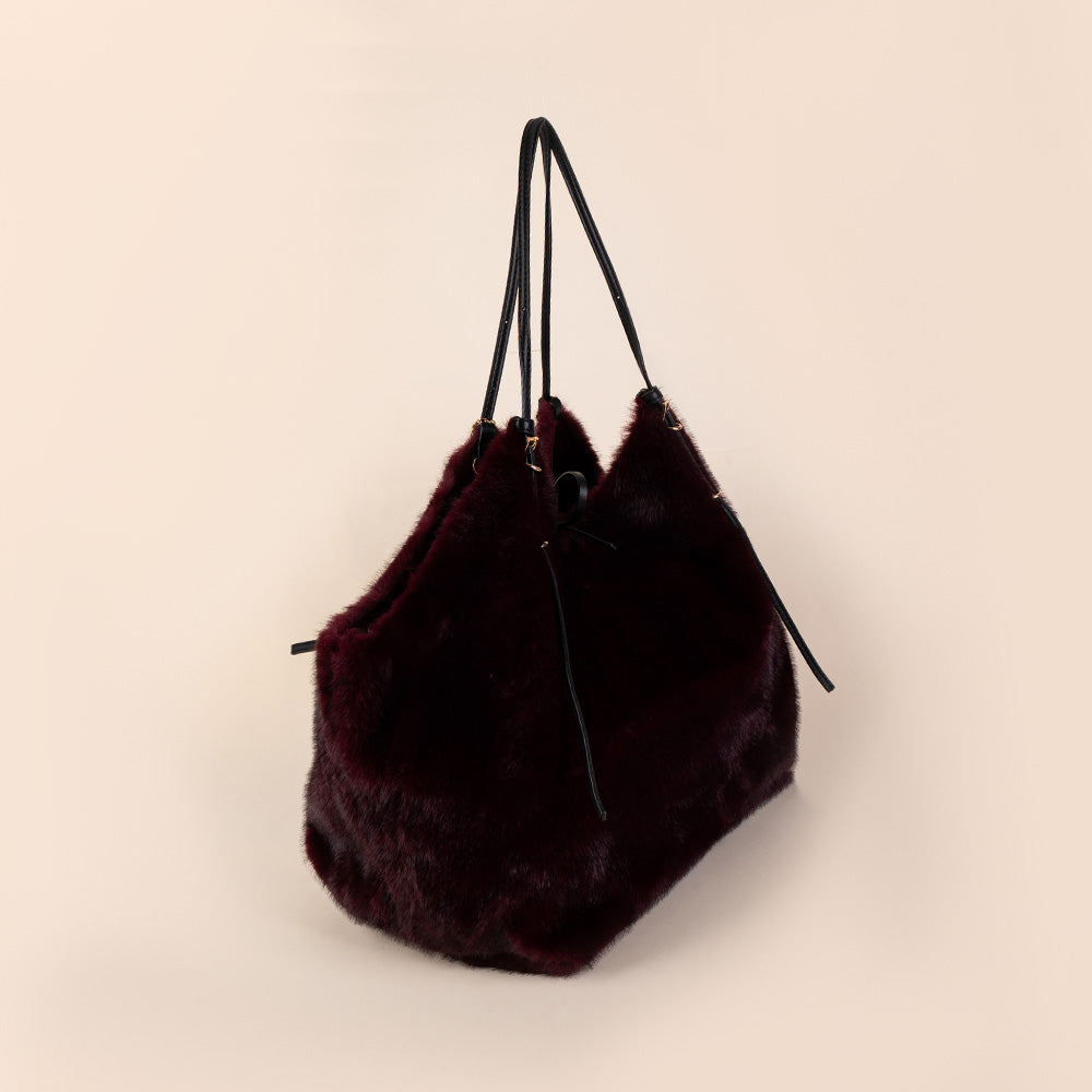 BORSA  A SPALLA DOUBLE FACE IN ECOPELLICCIA