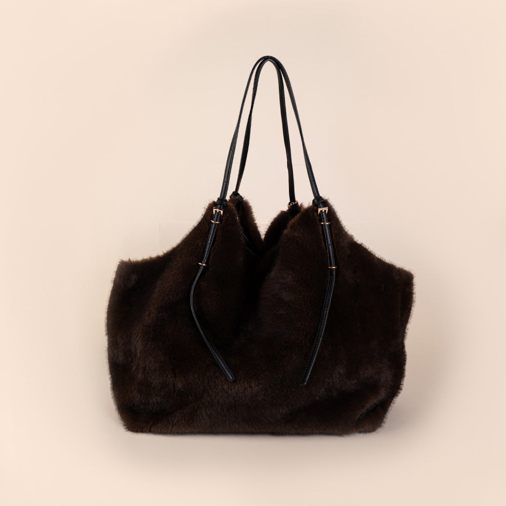 BORSA  A SPALLA DOUBLE FACE IN ECOPELLICCIA