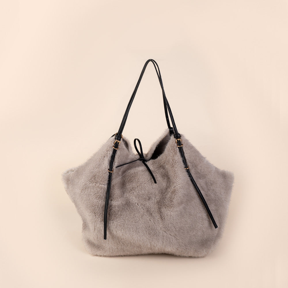 BORSA  A SPALLA DOUBLE FACE IN ECOPELLICCIA