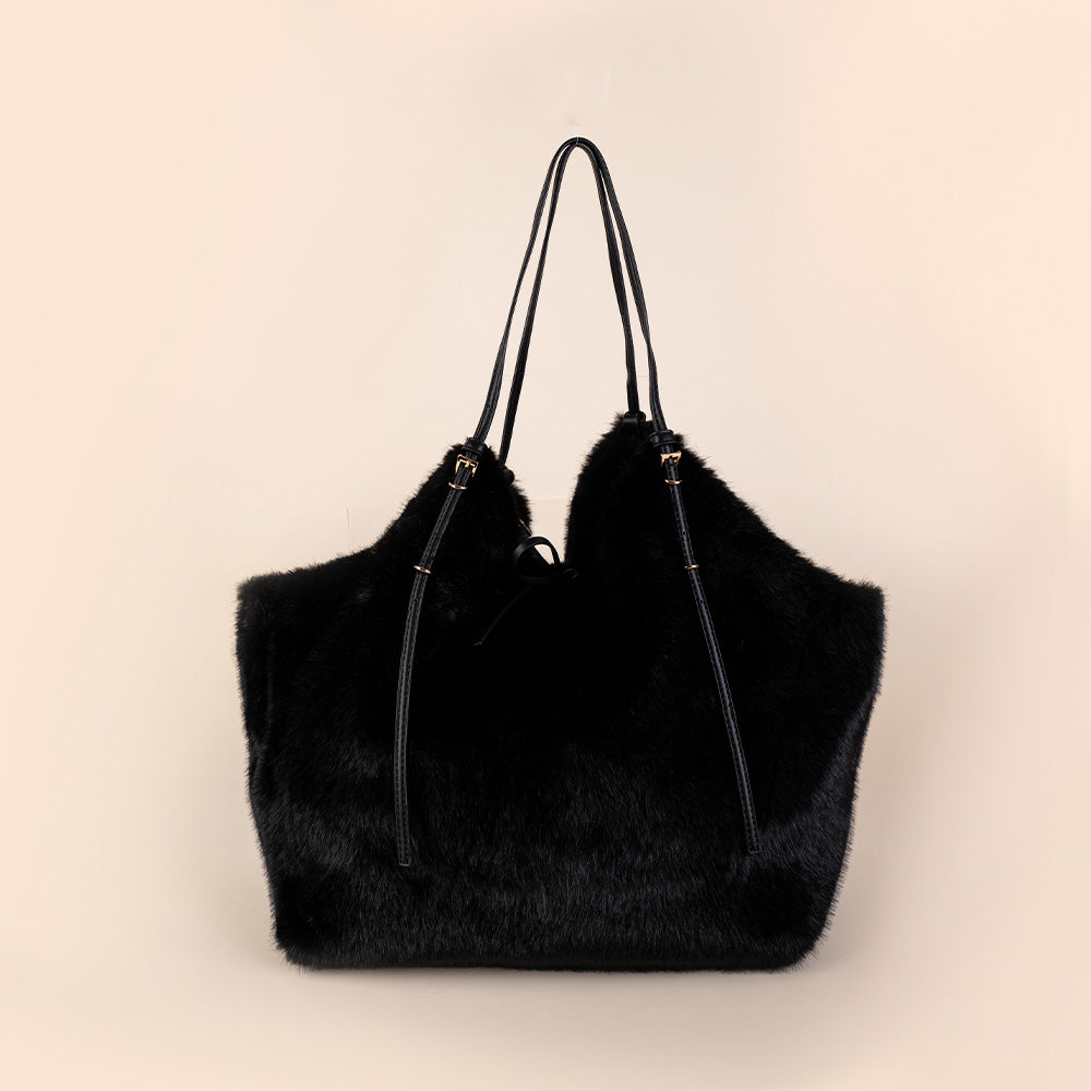 BORSA  A SPALLA DOUBLE FACE IN ECOPELLICCIA