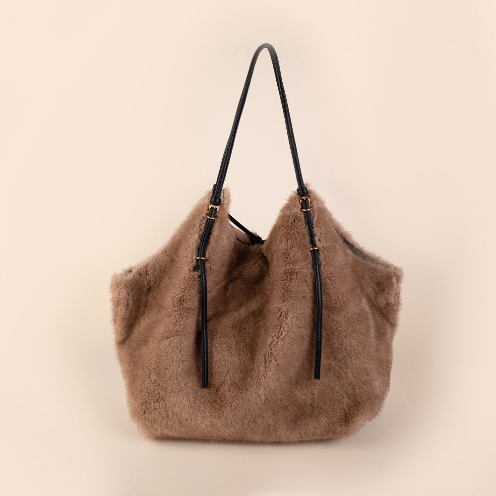 BORSA  A SPALLA DOUBLE FACE IN ECOPELLICCIA