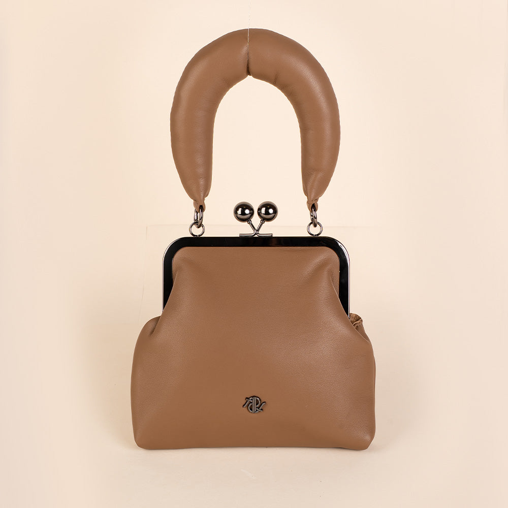 BORSA A MANO CON MANICO SPESSO E CHIUSURA A PORTAMONETE