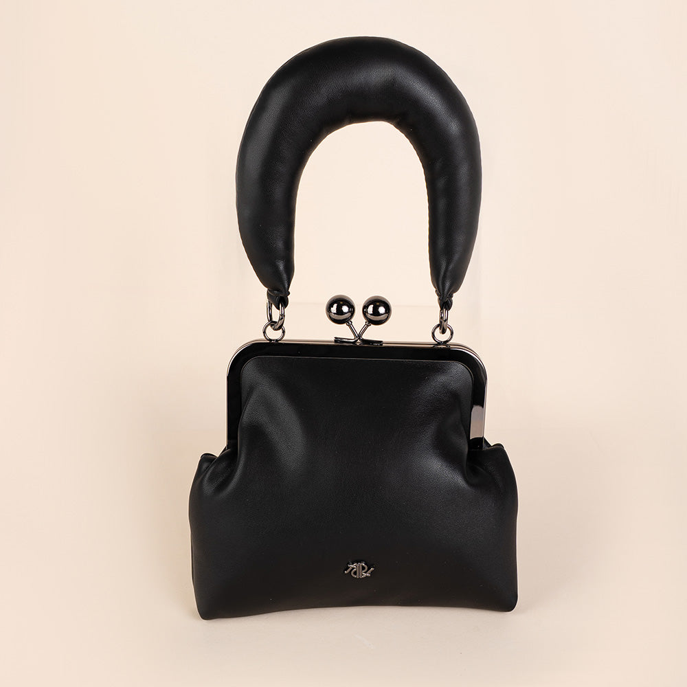 BORSA A MANO CON MANICO SPESSO E CHIUSURA A PORTAMONETE