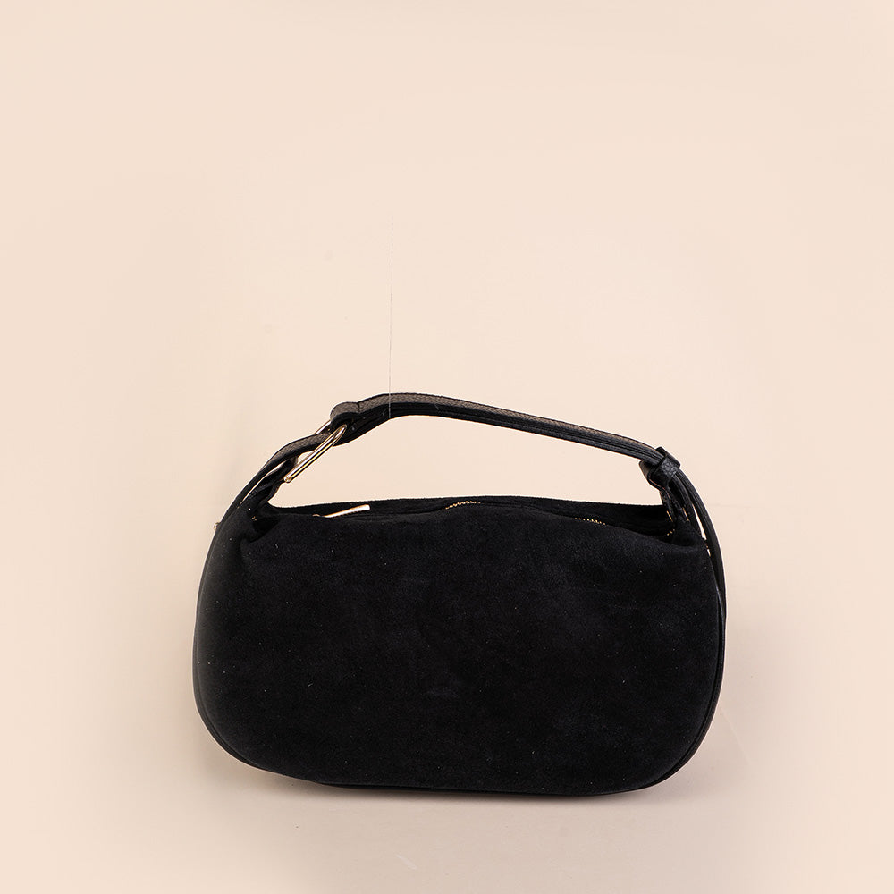 BORSA A MANO SCAMOSCIATA TRASFORMABILE A TRACOLLA