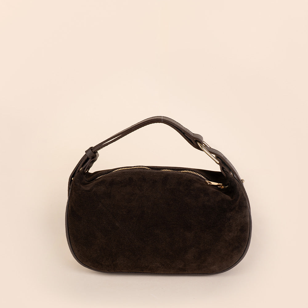 BORSA A MANO SCAMOSCIATA TRASFORMABILE A TRACOLLA