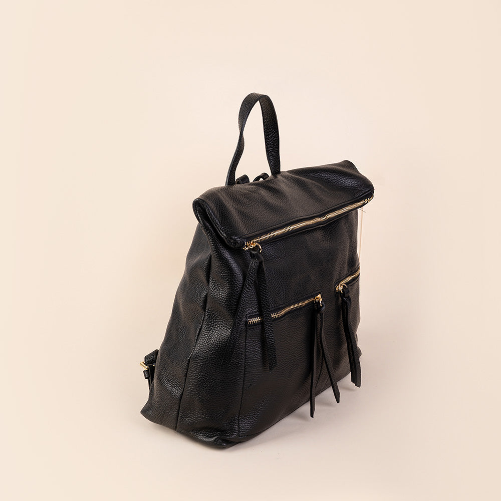 BORSA A ZAINO CON ZIP FRONTALI