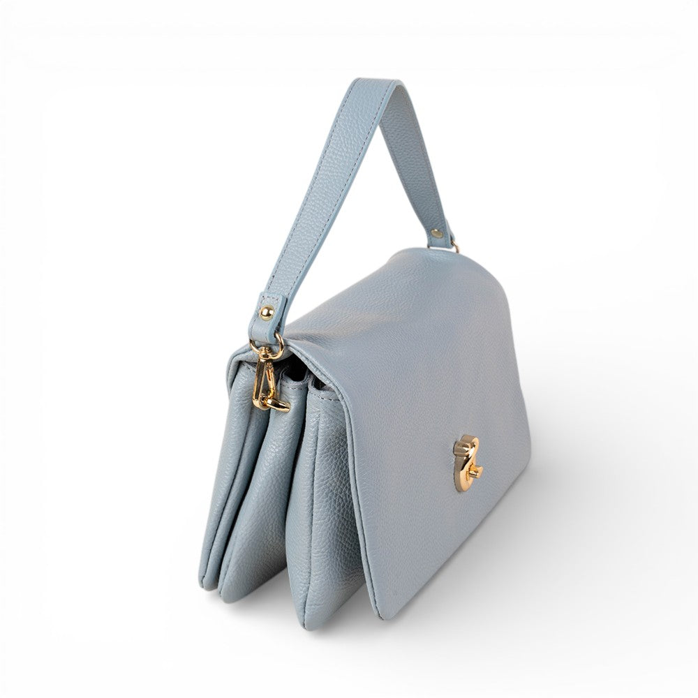 BORSA A MANO CON TRE SCOMPARTI E CHIUSURA A GIRELLO