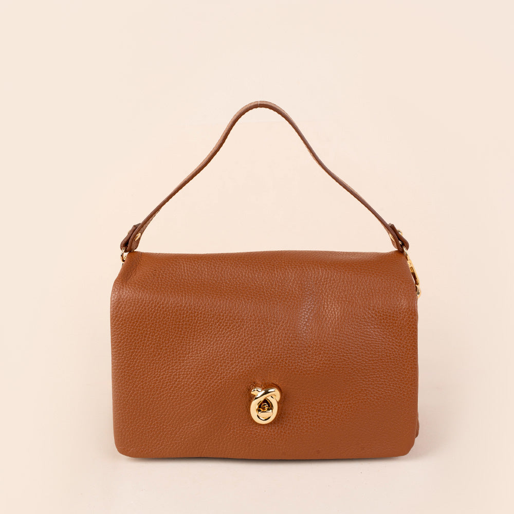 BORSA A MANO CON TRE SCOMPARTI E CHIUSURA A GIRELLO