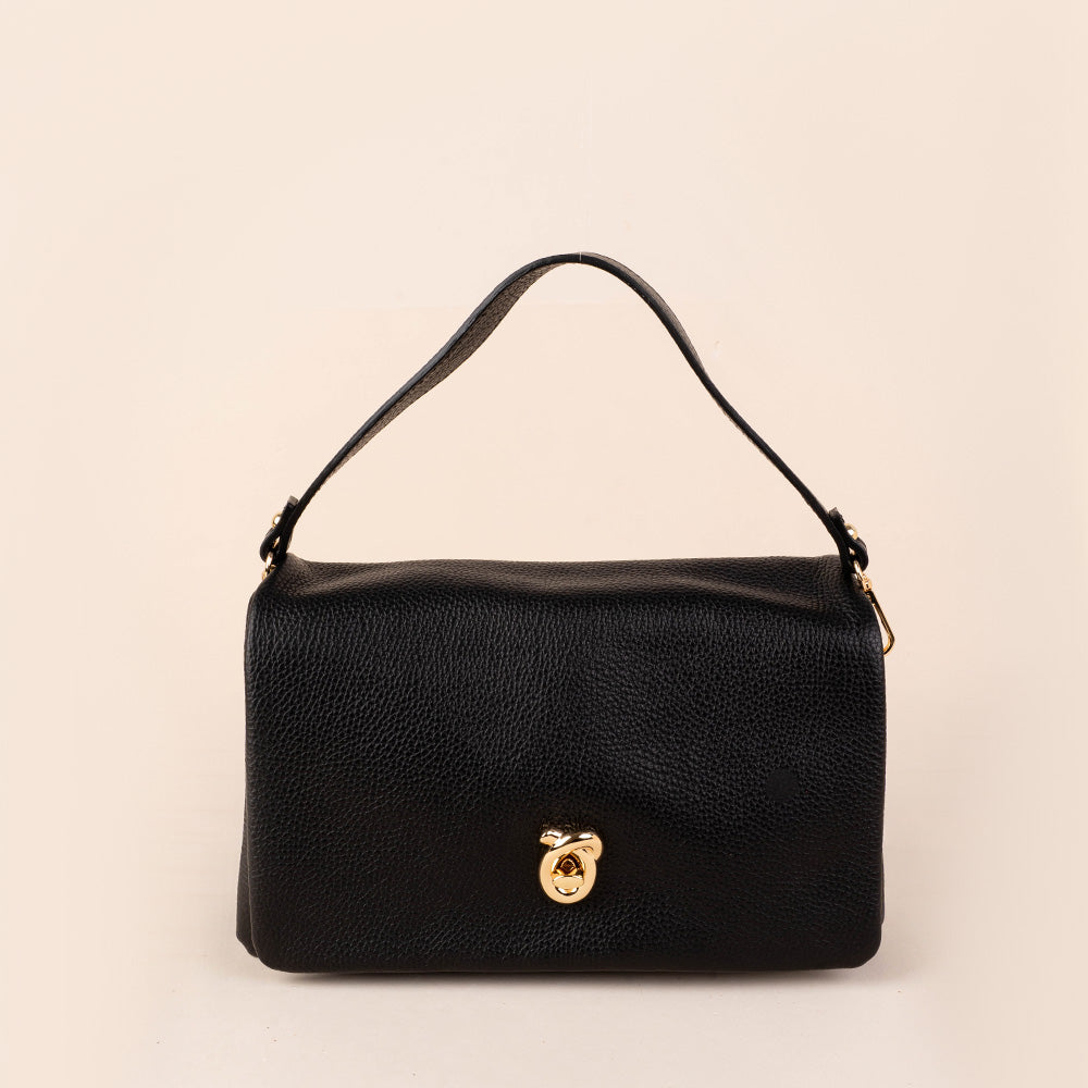 BORSA A MANO CON TRE SCOMPARTI E CHIUSURA A GIRELLO