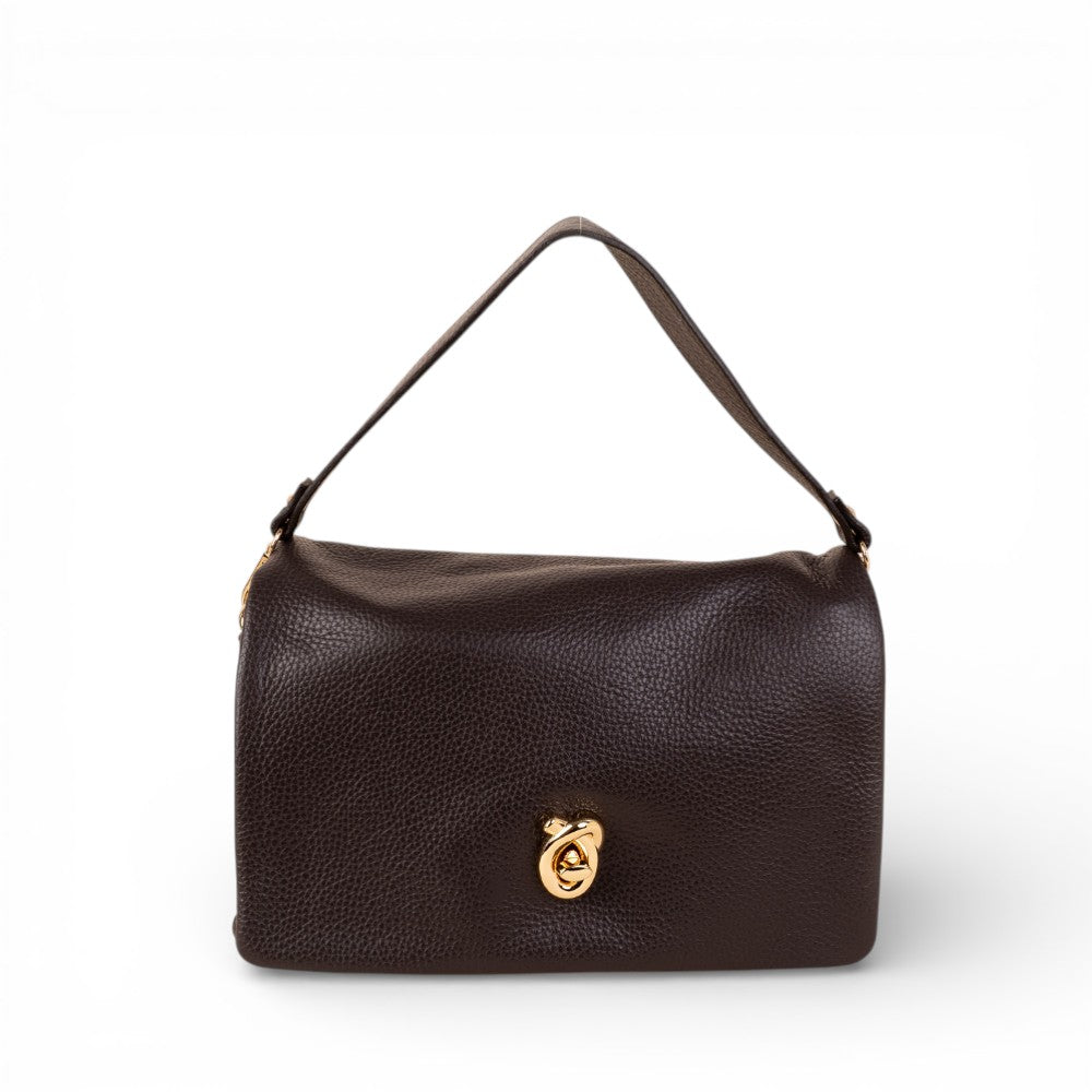BORSA A MANO CON TRE SCOMPARTI E CHIUSURA A GIRELLO