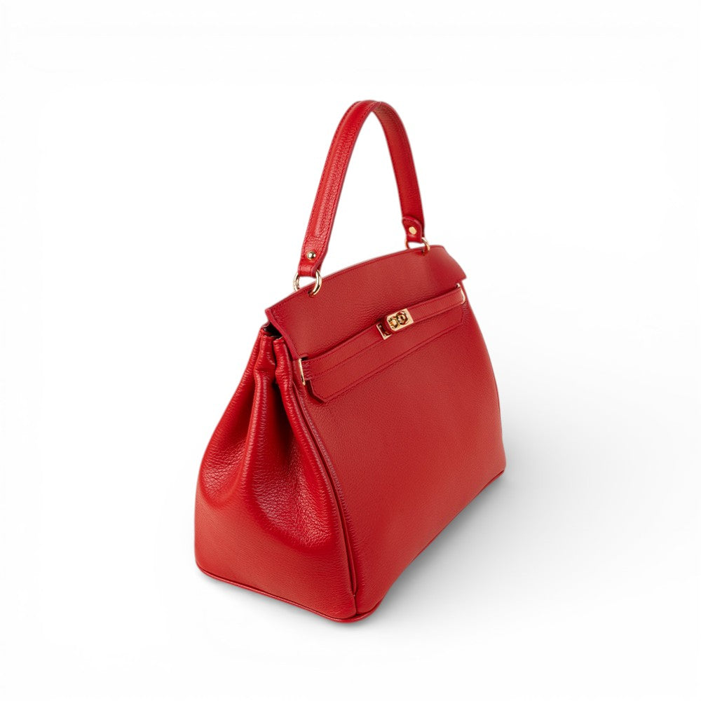 BORSA A MANO MODELLO BIRKIN GRANDE CON CHIUSURA A GIRELLO