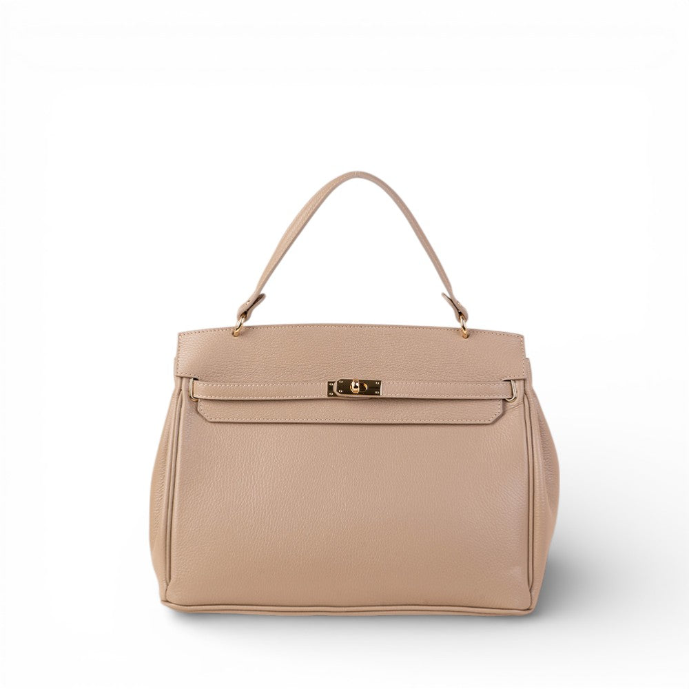 BORSA A MANO MODELLO BIRKIN GRANDE CON CHIUSURA A GIRELLO