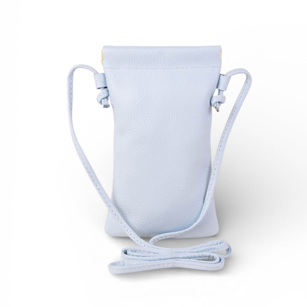 BORSA POCHETTE MODELLO PORTACELLULARE CON TRACOLLA E LACCI