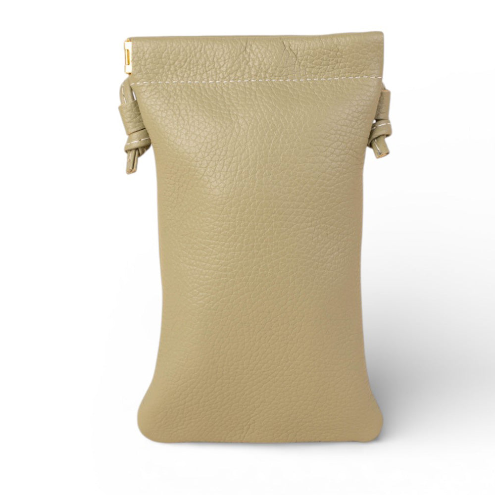 BORSA POCHETTE MODELLO PORTACELLULARE CON TRACOLLA E LACCI
