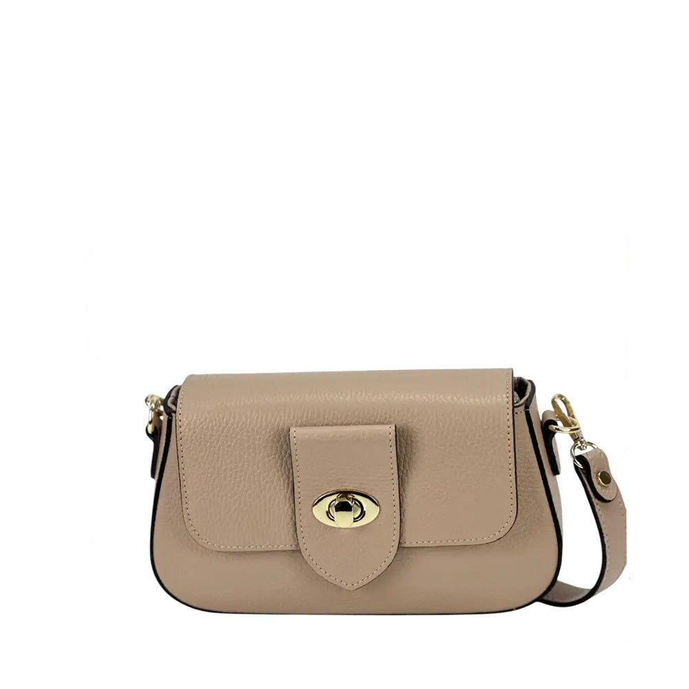 BORSA A TRACOLLA CON PATTINA E CHIUSURA A GIRELLO