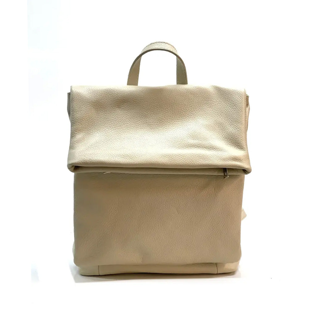 BORSA ZAINO CON RISVOLTO E TASCA FRONTALE