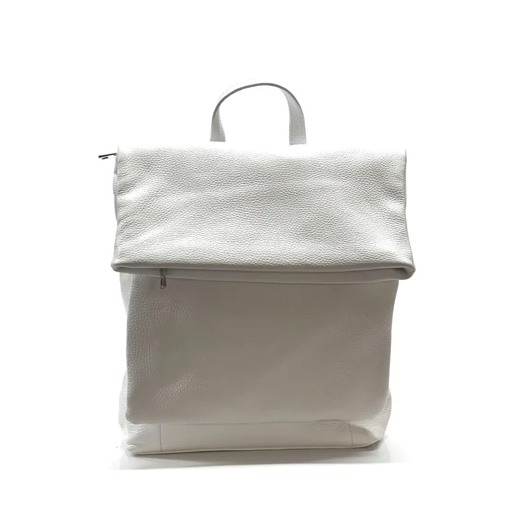 BORSA ZAINO CON RISVOLTO E TASCA FRONTALE