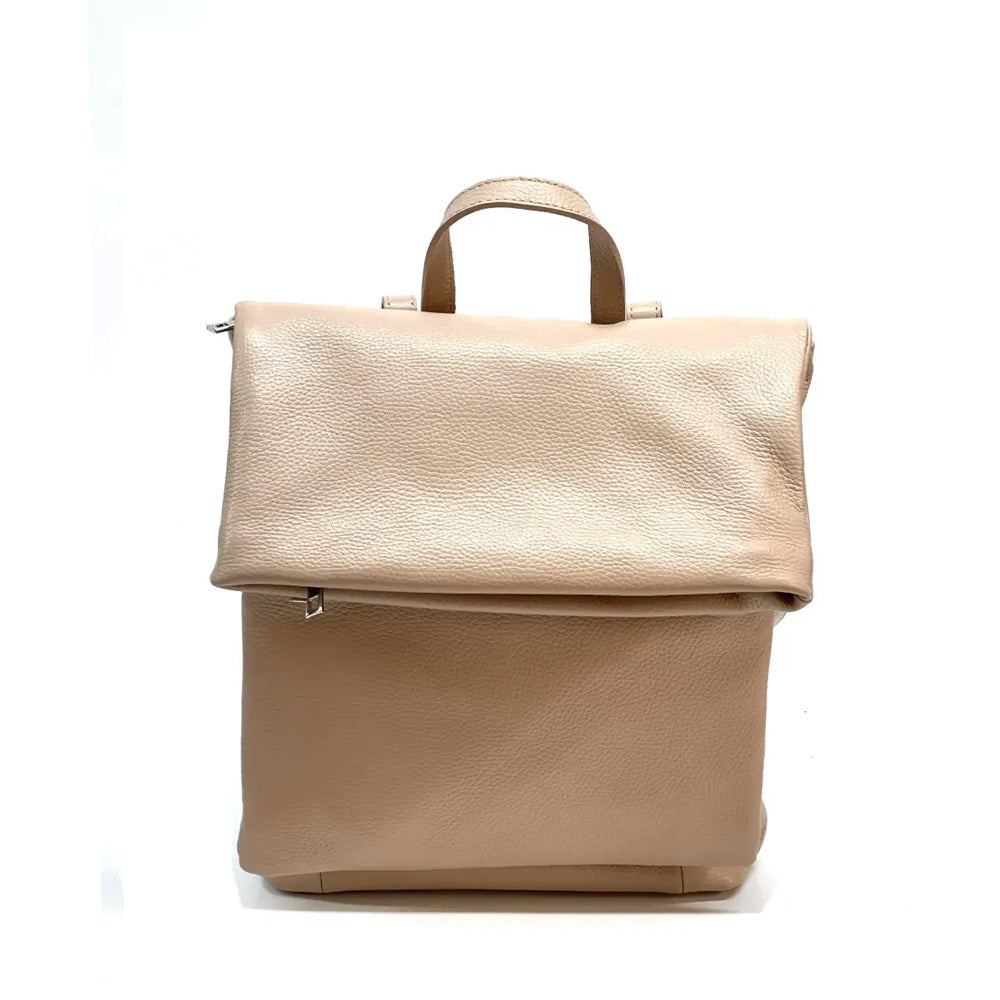 BORSA ZAINO CON RISVOLTO E TASCA FRONTALE