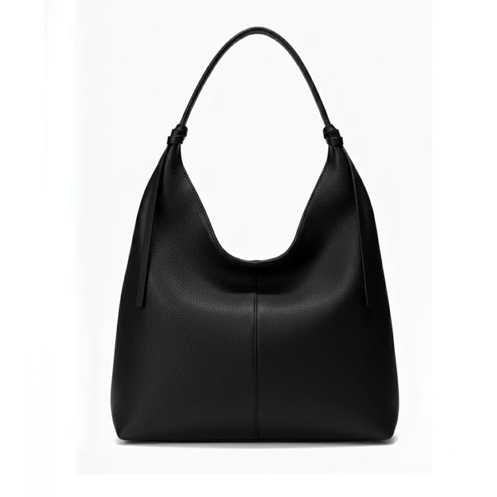 BORSA A SPALLA MODELLO A SACCA CON LACCI SUI MANICI