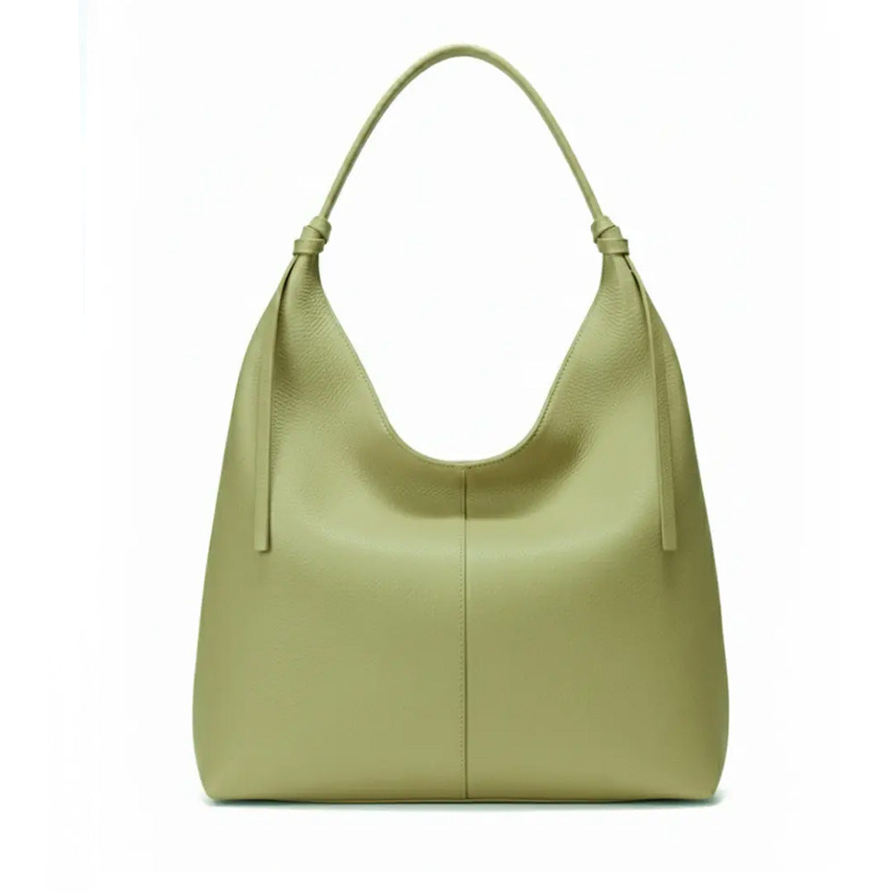 BORSA A SPALLA MODELLO A SACCA CON LACCI SUI MANICI