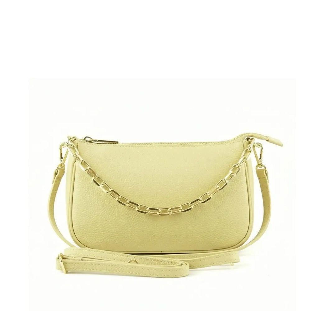 BORSA A MANO CON MANICO IN CATENA E TRACOLLA