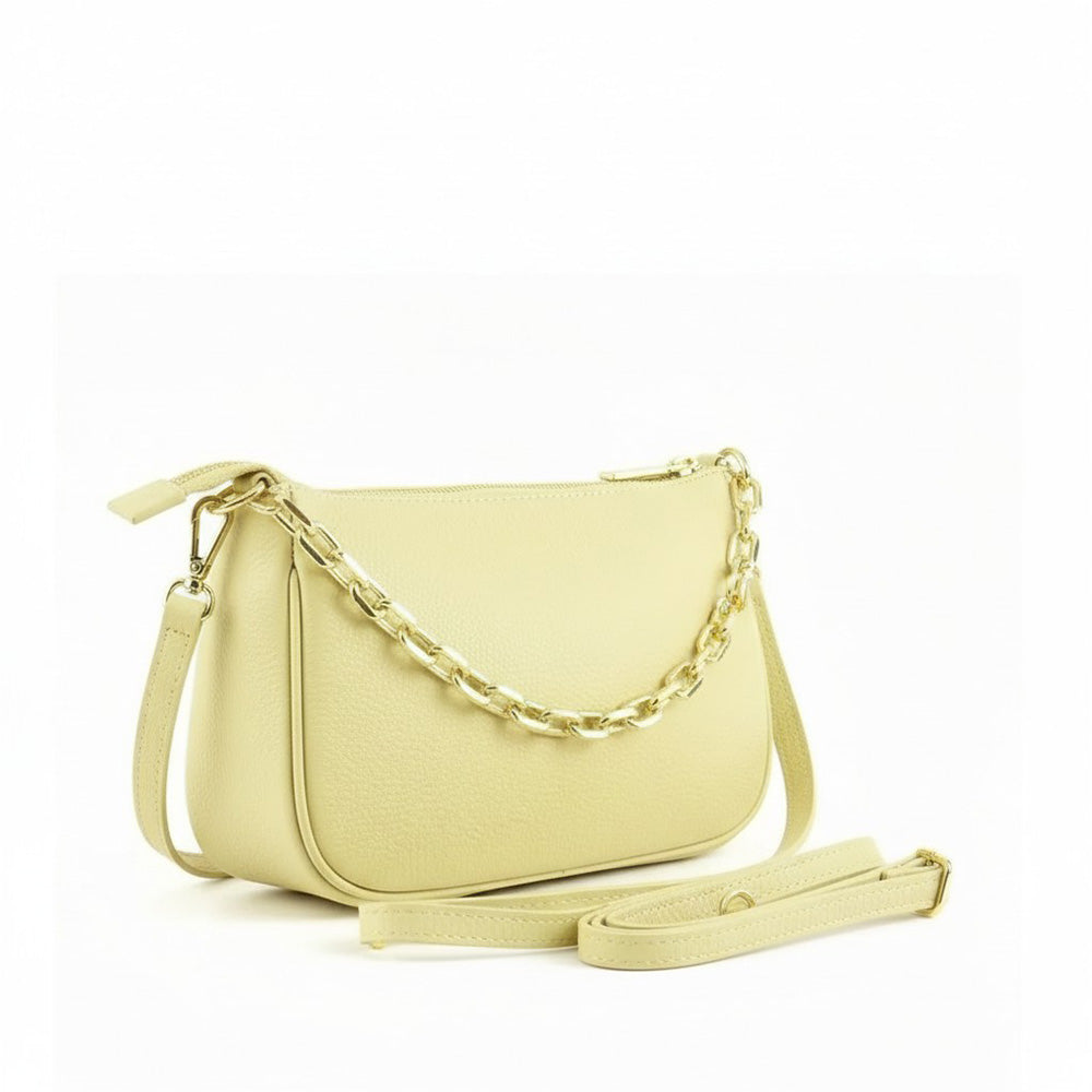 BORSA A MANO CON MANICO IN CATENA E TRACOLLA