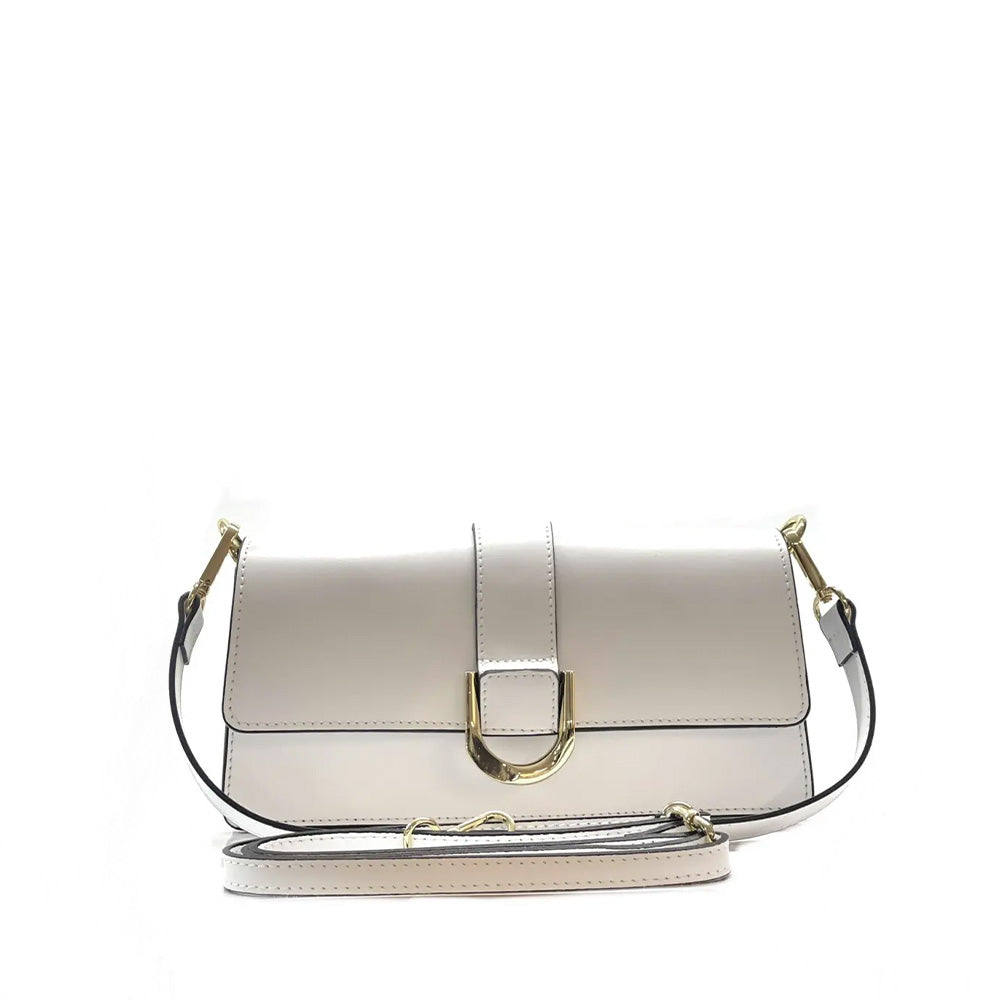 BORSA POCHETTE A TRACOLLA CON FIBBIA OVALE IRREGOLARE