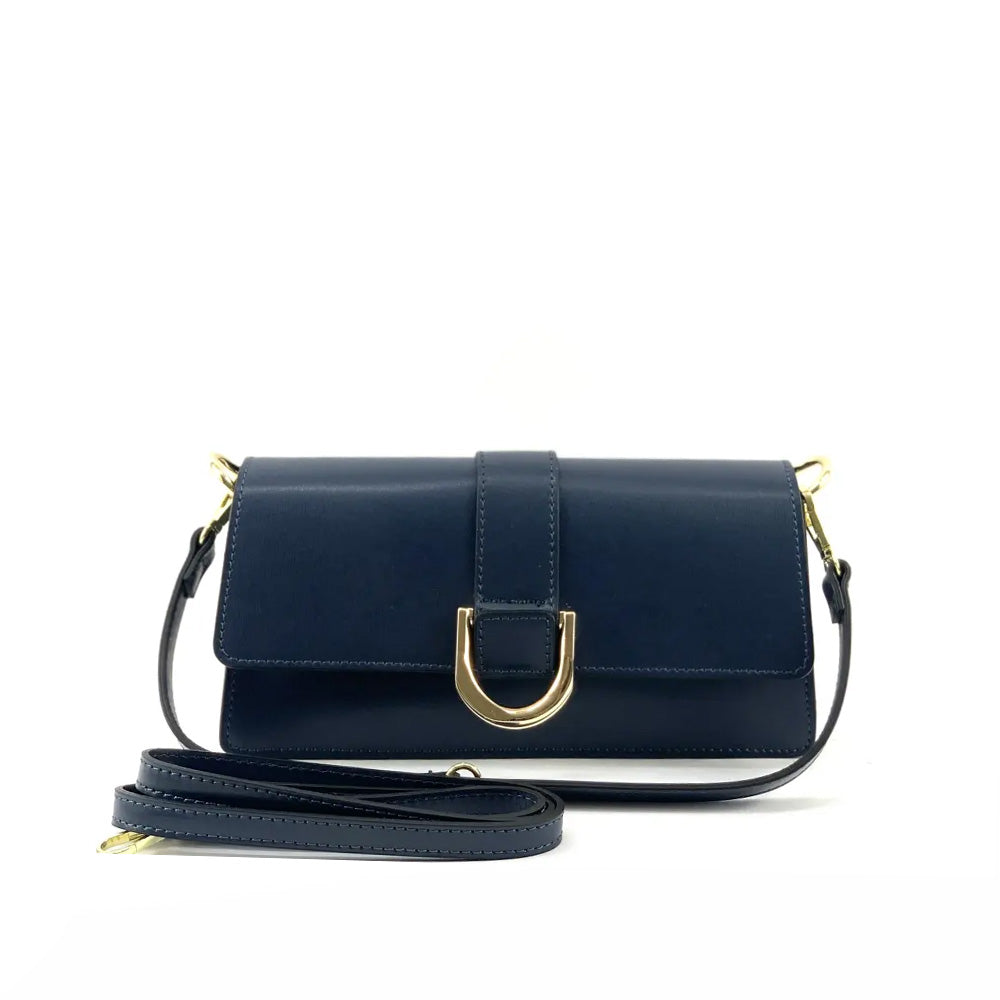 BORSA POCHETTE A TRACOLLA CON FIBBIA OVALE IRREGOLARE