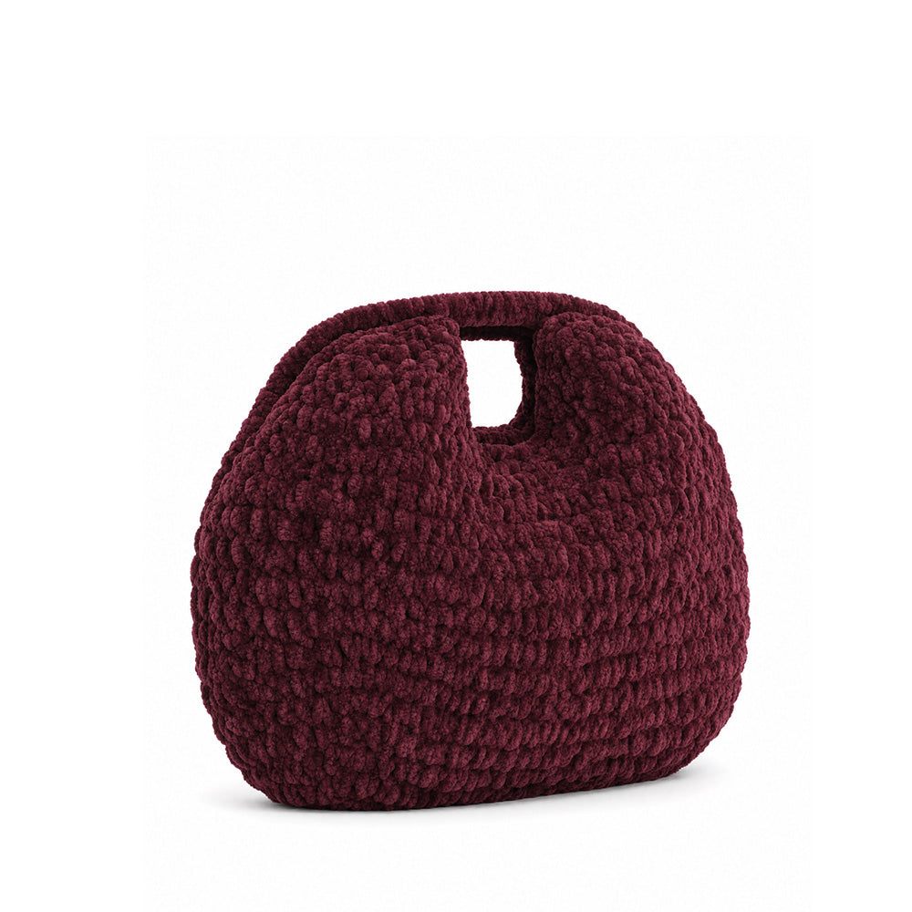 BORSA POCHETTE TRAMA INTRECCIATA CHIUSURA CLICK CLACK