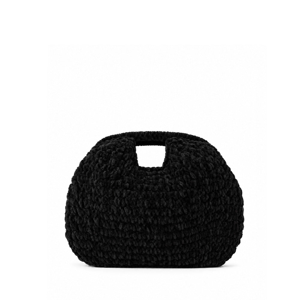 BORSA POCHETTE TRAMA INTRECCIATA CHIUSURA CLICK CLACK