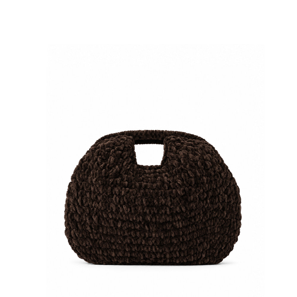 BORSA POCHETTE TRAMA INTRECCIATA CHIUSURA CLICK CLACK