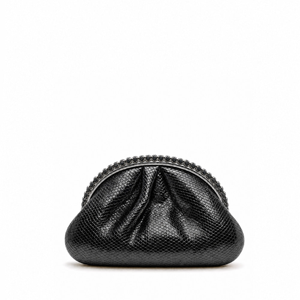 BORSA A MANO MANICO CURVO CON STRASS