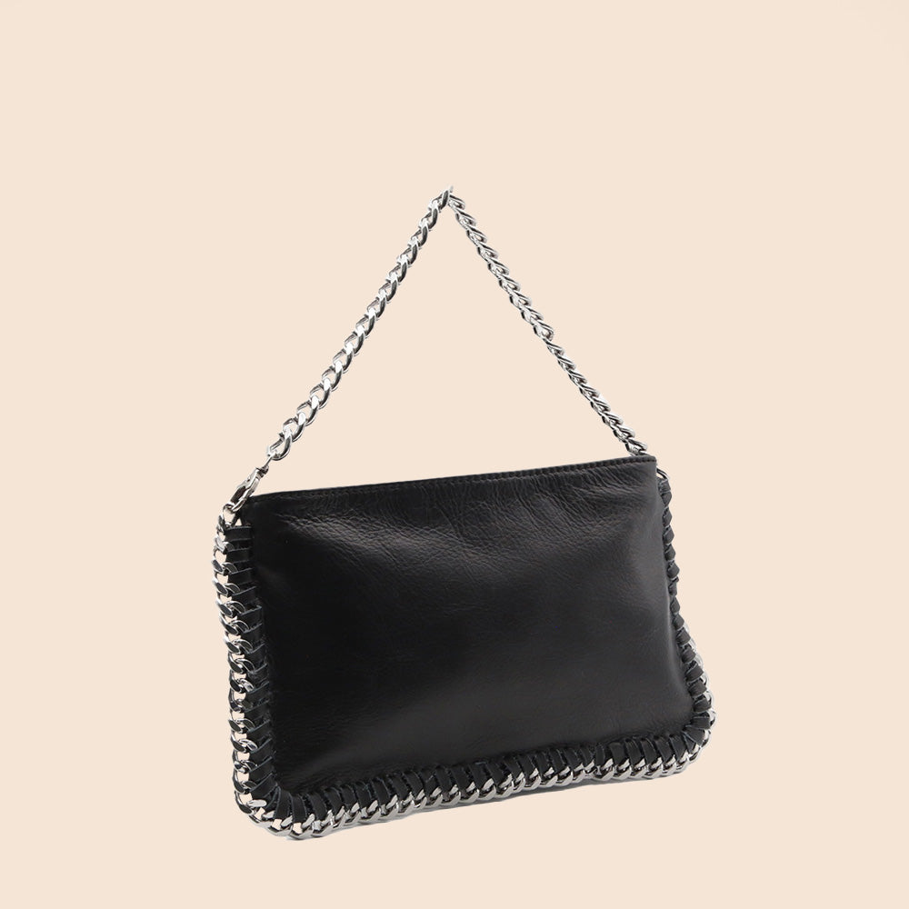 BORSA A SPALLA CON CATENA AI LATI