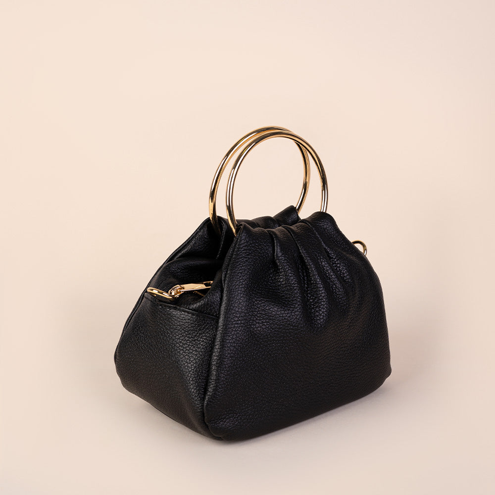 BORSA A MANO CON MANICI AD ANELLO E TRACOLLA