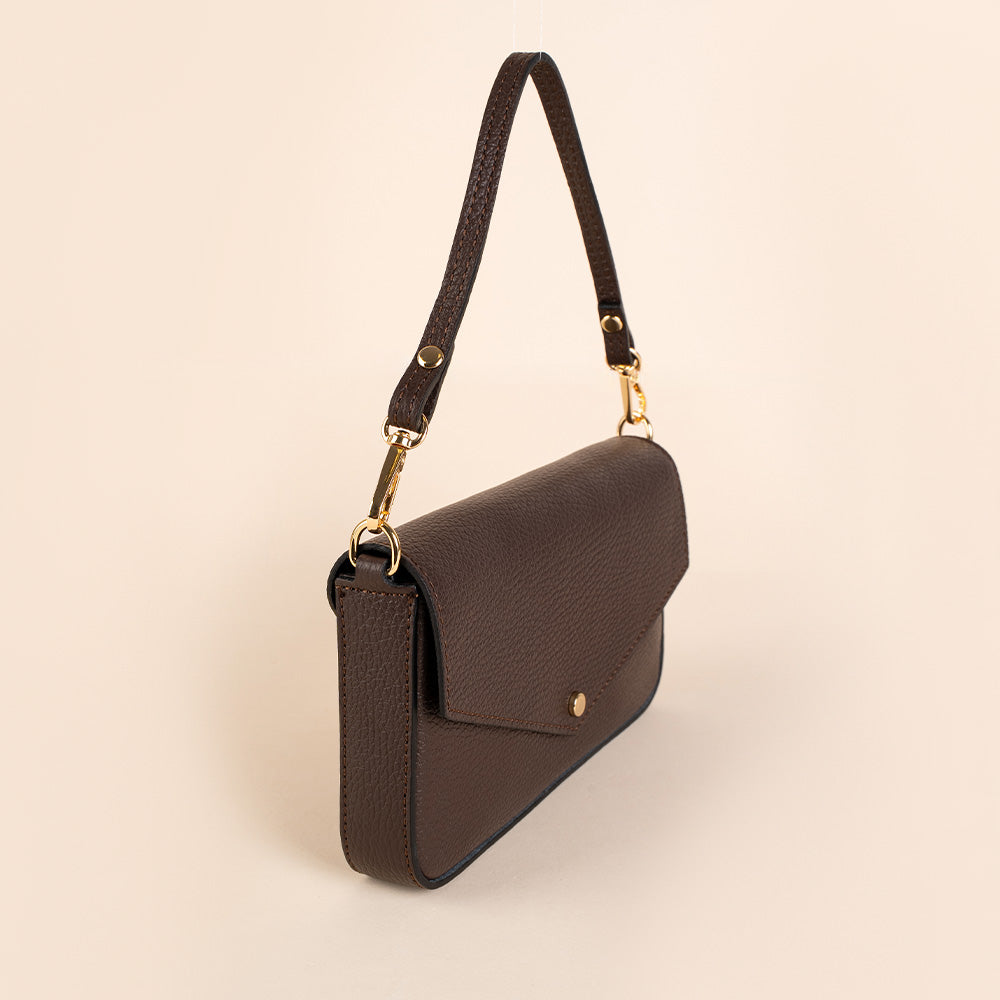 BORSA POCHETTE CON CHIUSURA A BOTTONE