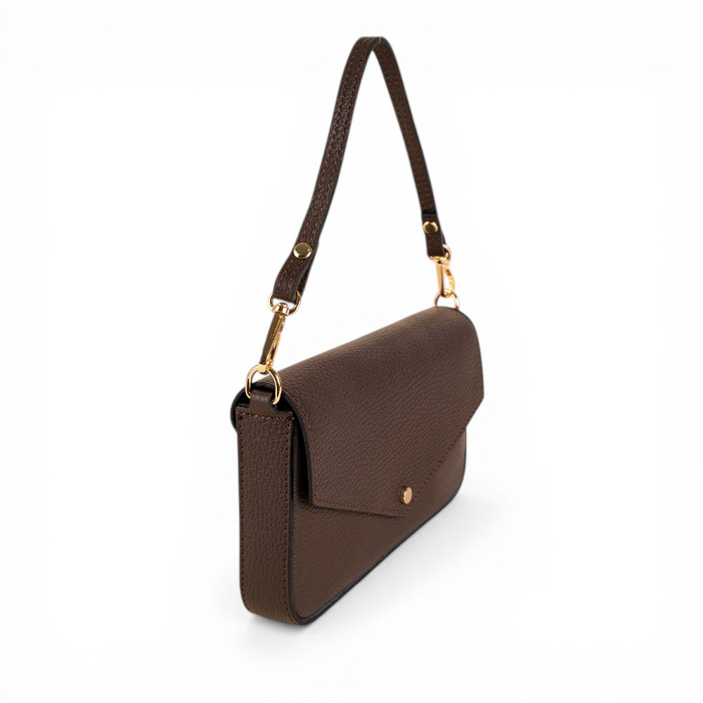BORSA POCHETTE CON CHIUSURA A BOTTONE