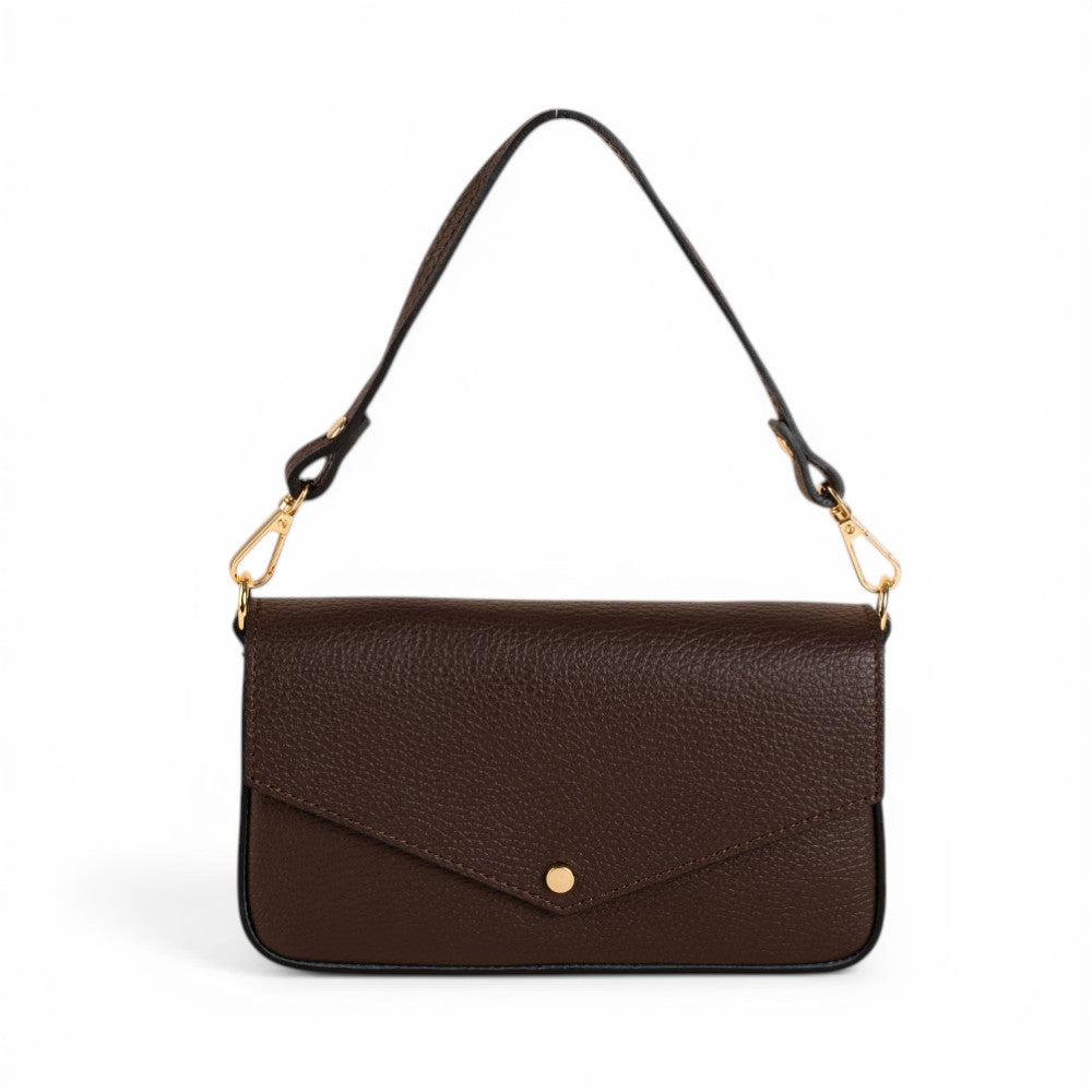BORSA POCHETTE CON CHIUSURA A BOTTONE