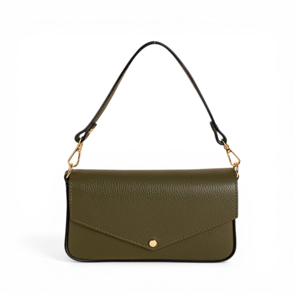 BORSA POCHETTE CON CHIUSURA A BOTTONE