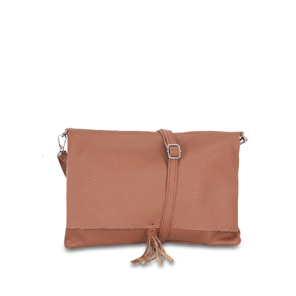 BORSA POCHETTE CON NAPPINA CENTRALE
