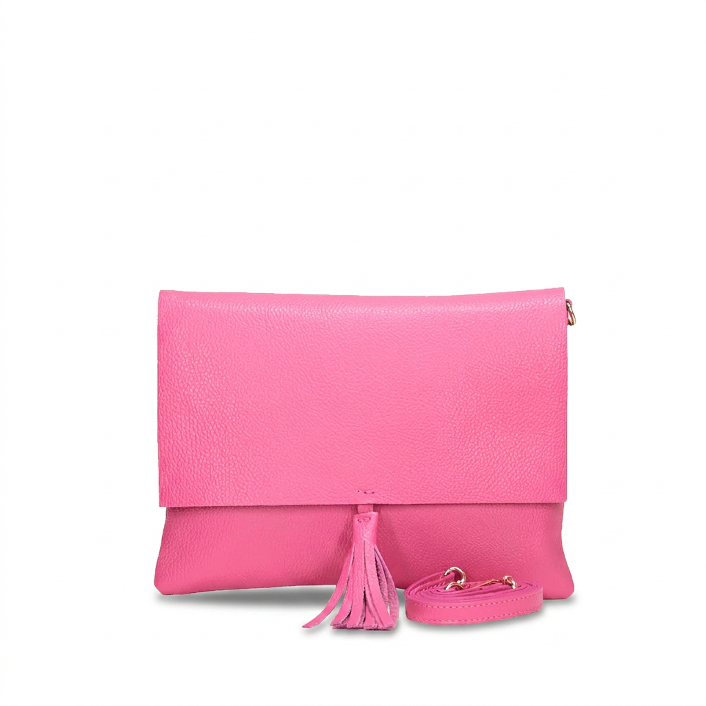 BORSA POCHETTE CON NAPPINA CENTRALE