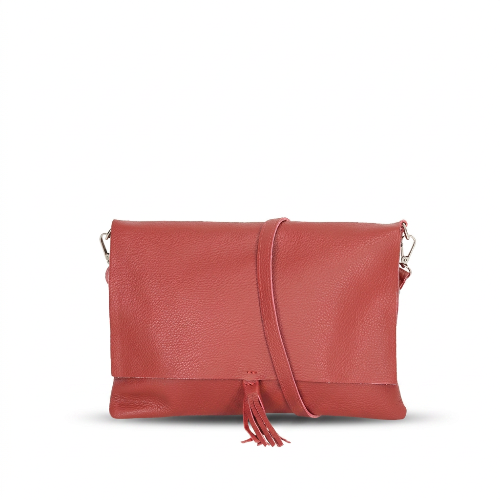 BORSA POCHETTE CON NAPPINA CENTRALE