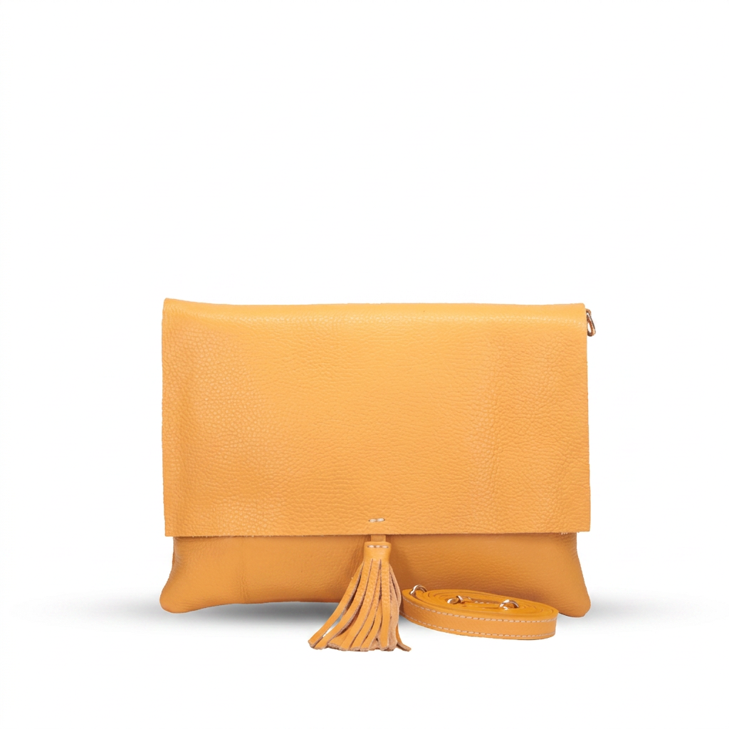 BORSA POCHETTE CON NAPPINA CENTRALE