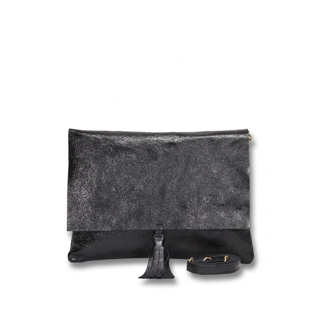 BORSA POCHETTE CON NAPPINA CENTRALE
