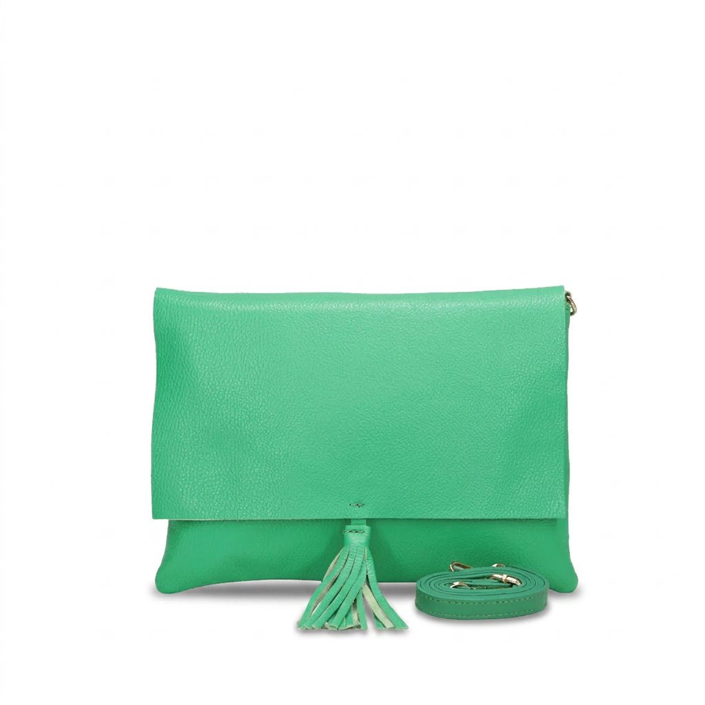 BORSA POCHETTE CON NAPPINA CENTRALE