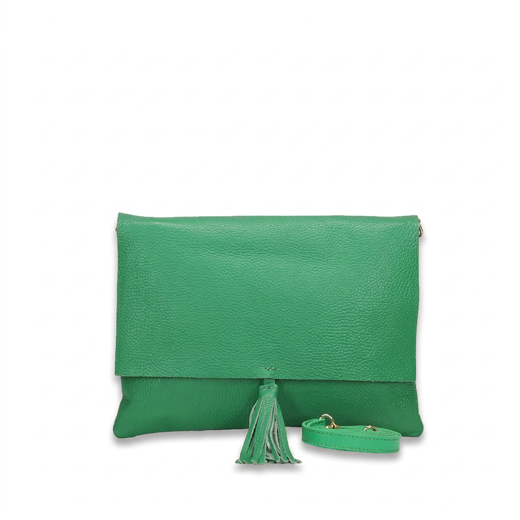 BORSA POCHETTE CON NAPPINA CENTRALE