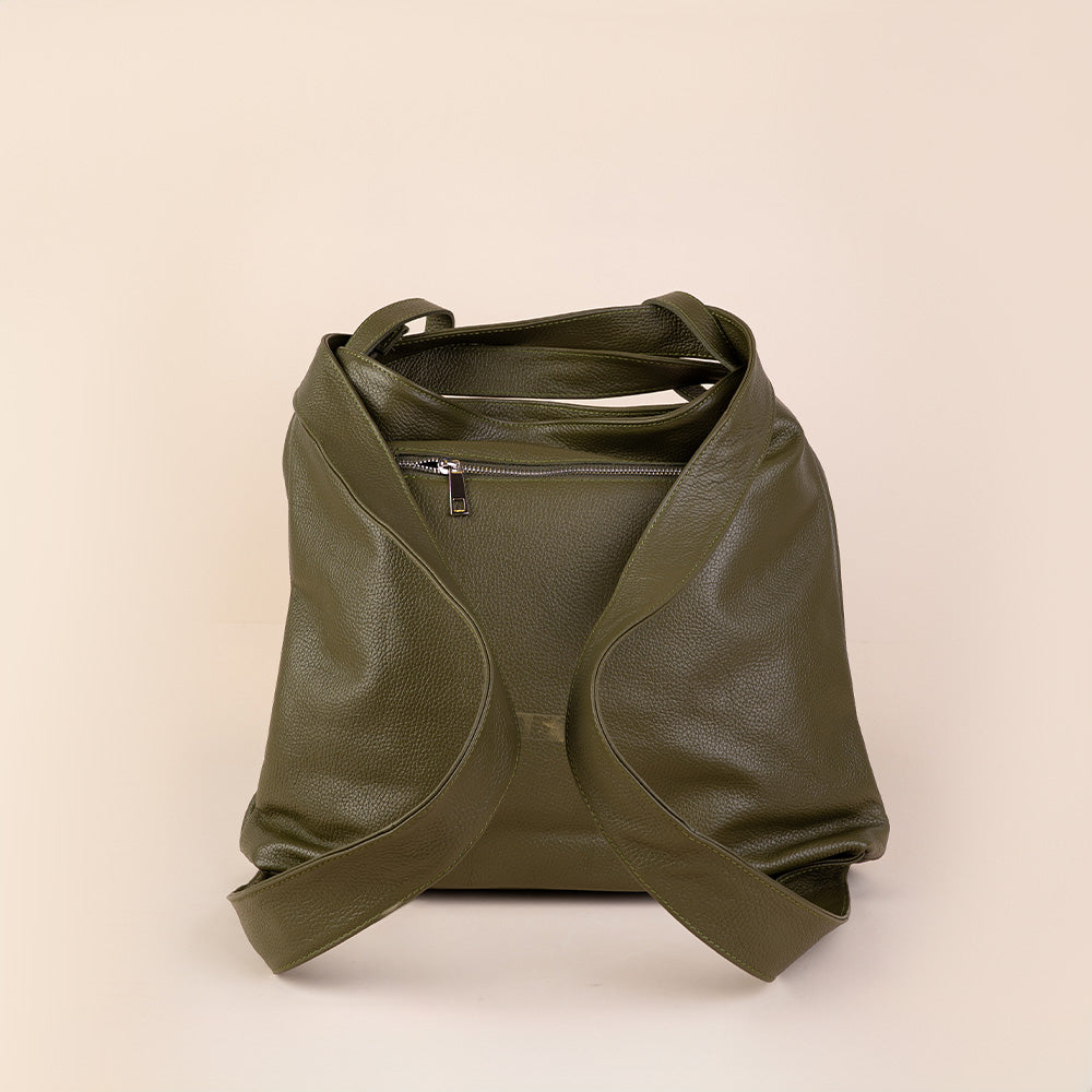 SHOULDER BAG CONVERTIBLE INTO A LARGE BACKPACK