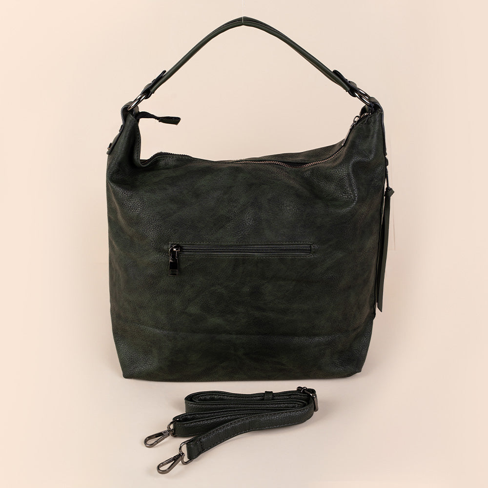 BORSA SPALLA GRANDE CHIUSURA ZIP MANICO UNICO