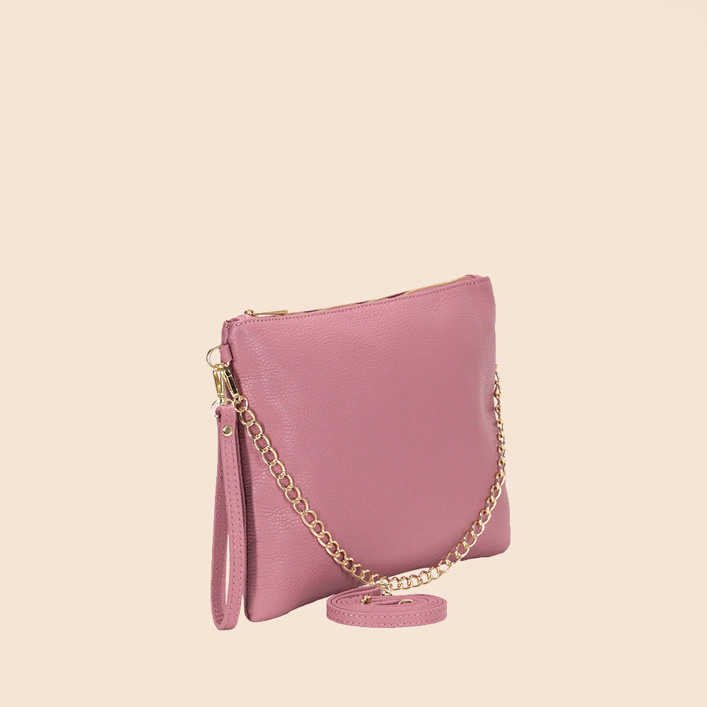 BORSA POCHETTE GRANDE RETTANGOLARE CLASSICA CON ZIP